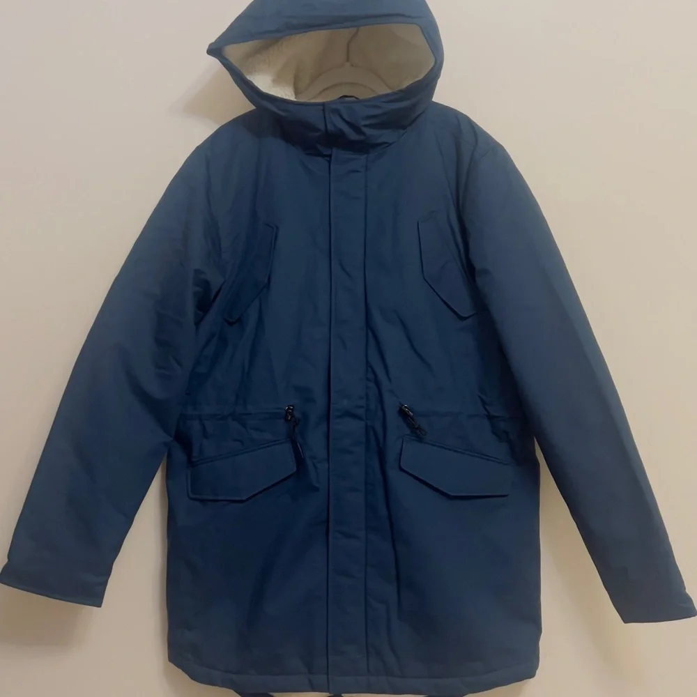 Men’s HOODLAMB Long Parka Hooded Jacket – Size XL – New